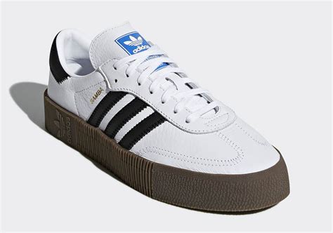 adidas Originals white and black Samba Rose sneakers 